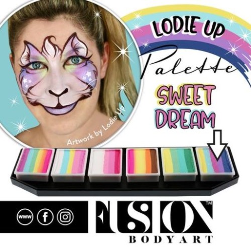 Fusion Body Art Lodie Up Cute Pastel Rainbow Palette (FUSION  Lodie Up Cute Pastel)